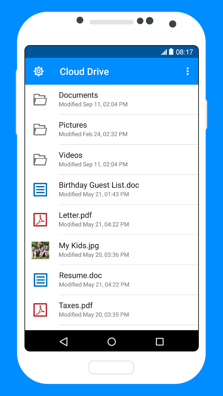 screenshot of Amazon Drive
